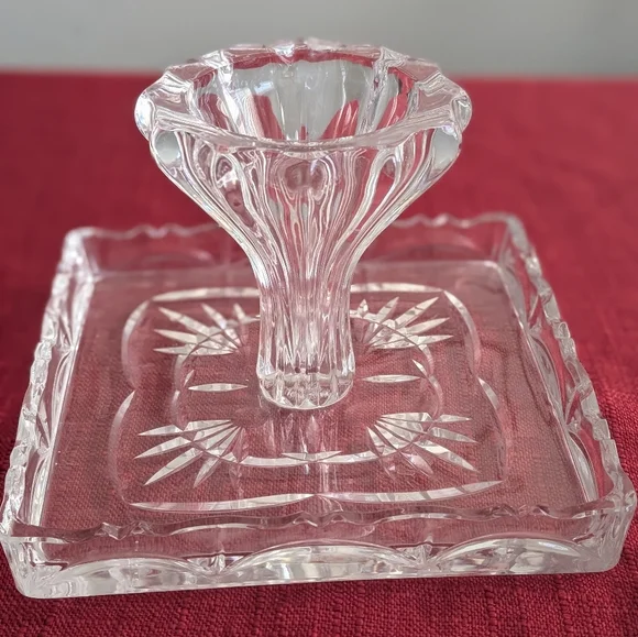 Shannon Crystal 8 " SQUARE Cake splate, Cake Stand - Picture 4 of 6